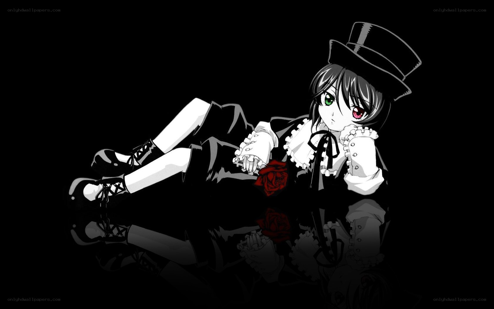 anime girl in top hat