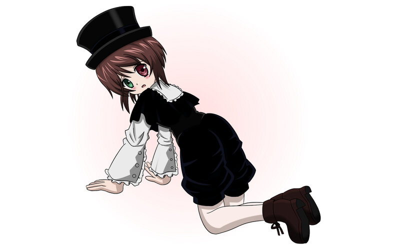 anime girl in top hat
