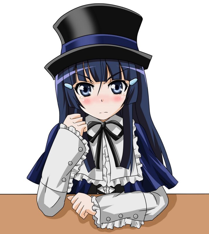 anime girl in top hat