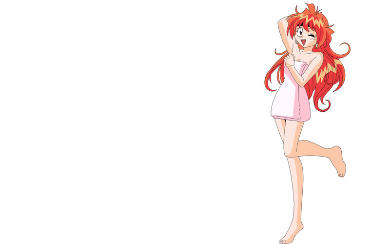 anime girl in towel