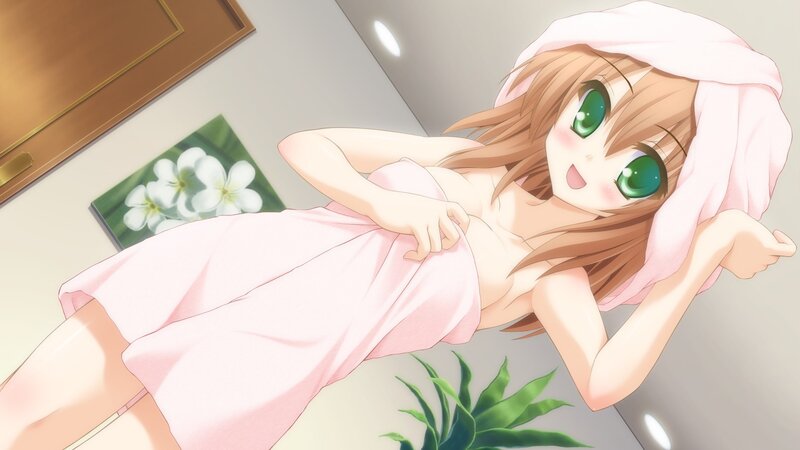 anime girl in towel