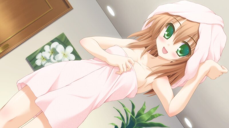 anime girl in towel
