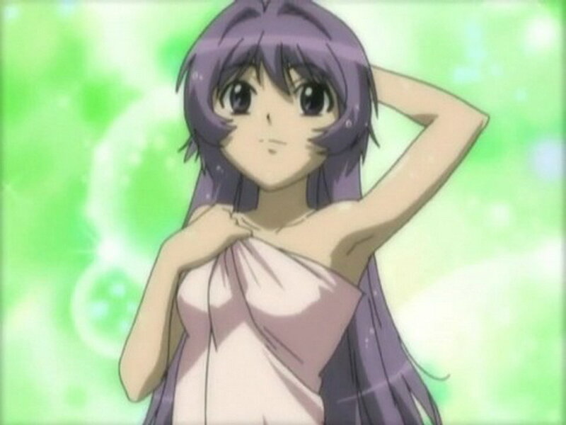 anime girl in towel