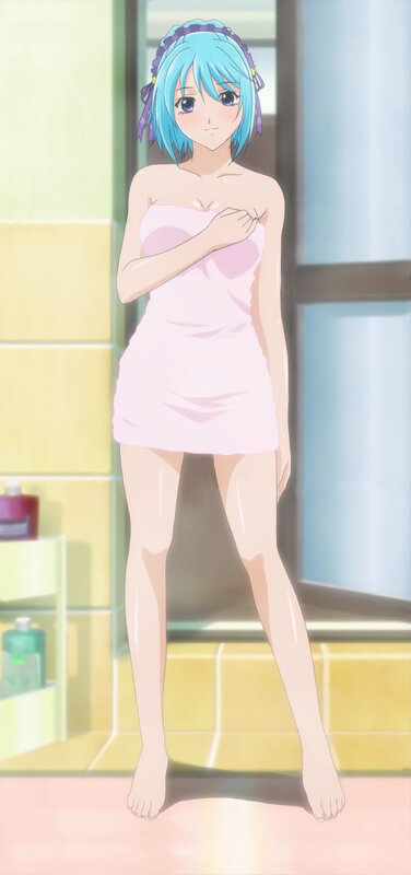 anime girl in towel