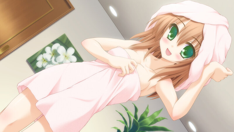 Anime Girl in Towel — Pink