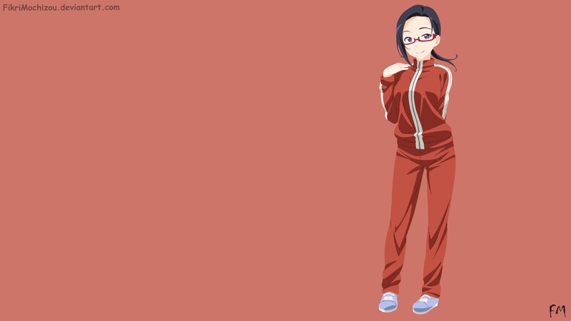 Anime Girl in Tracksuit — Red
