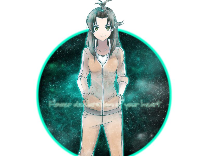 Anime Girl in Tracksuit — Teal