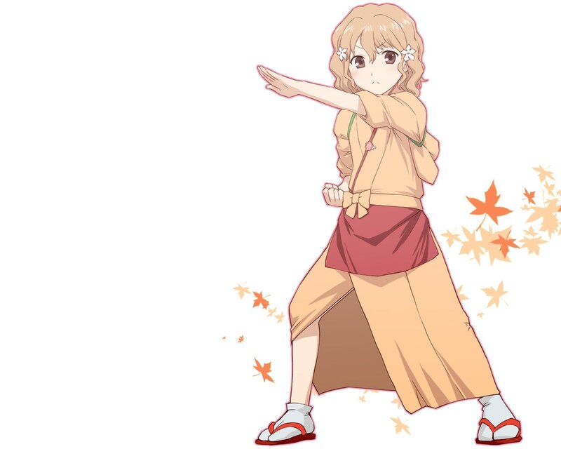 Anime Girl in Traditional Clothes — Beige