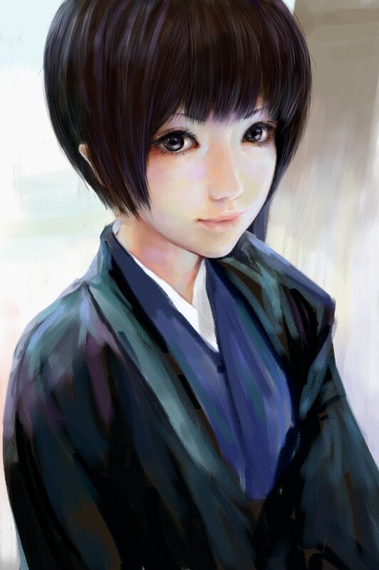 anime girl in traditional clothing