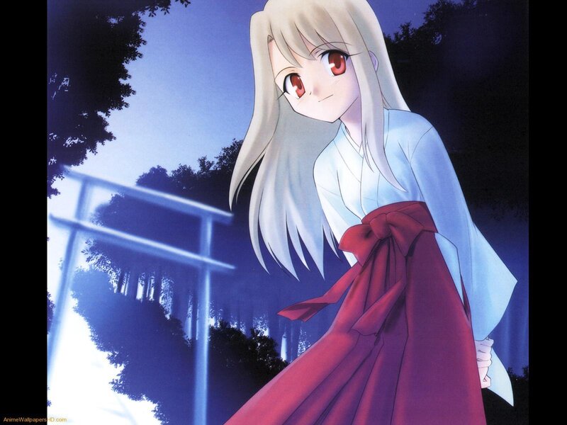Anime Girl in Traditional Clothing — Blue