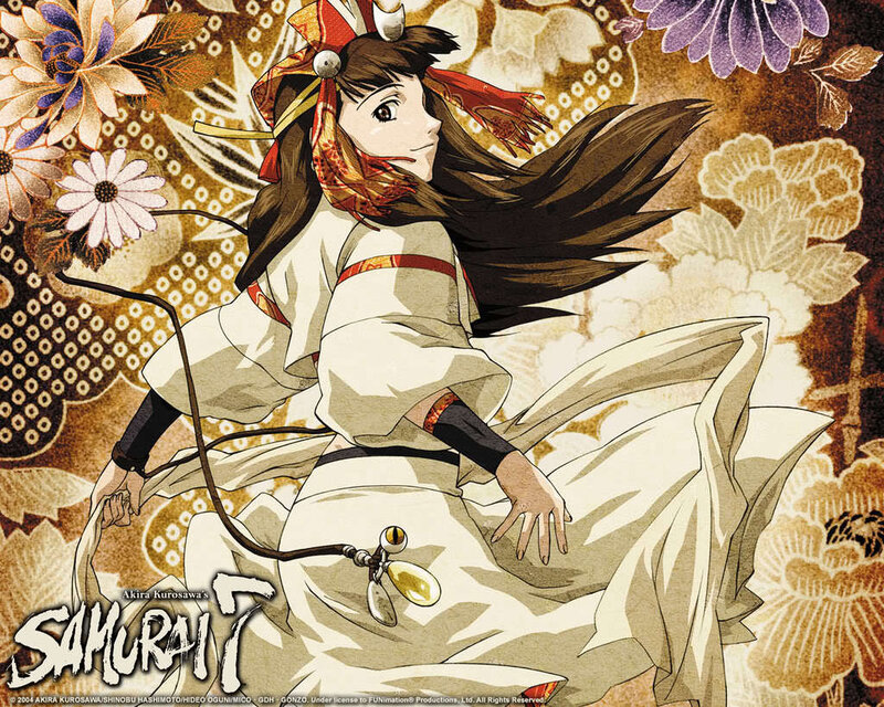 Anime Girl in Traditional Clothing — Brown