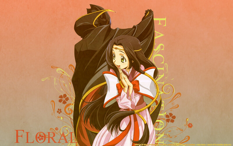 Anime Girl in Traditional Clothing — Orange