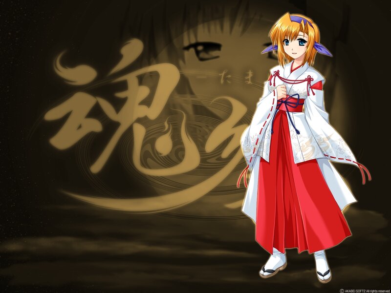 Anime Girl in Traditional Clothing — White, Dramatic, Night