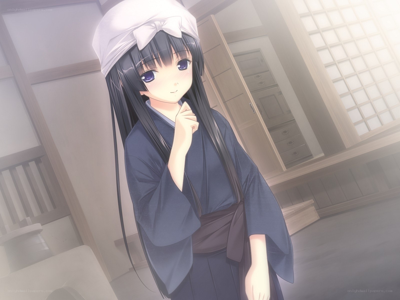 anime girl in traditional clothing