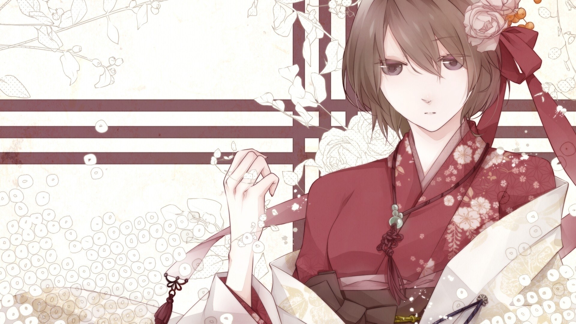 anime girl in traditional dress