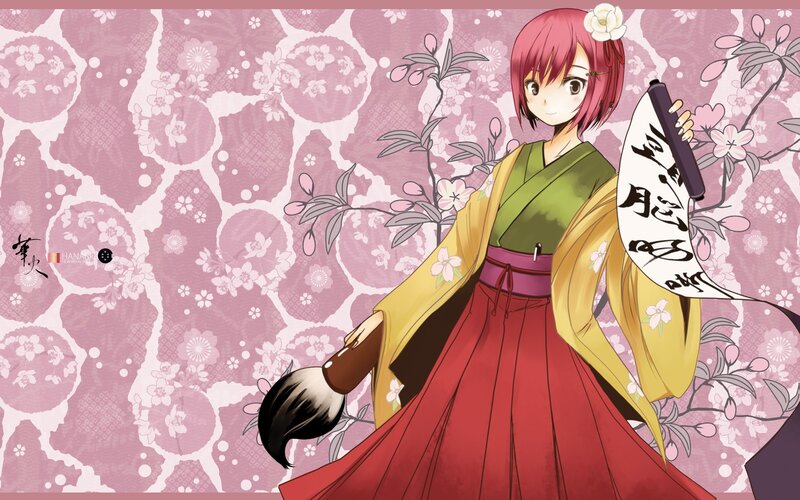 anime girl in traditional dress