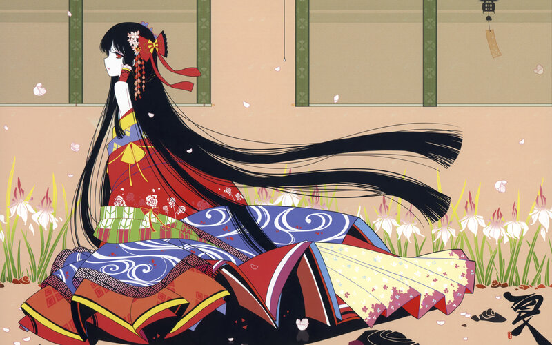 anime girl in traditional dress