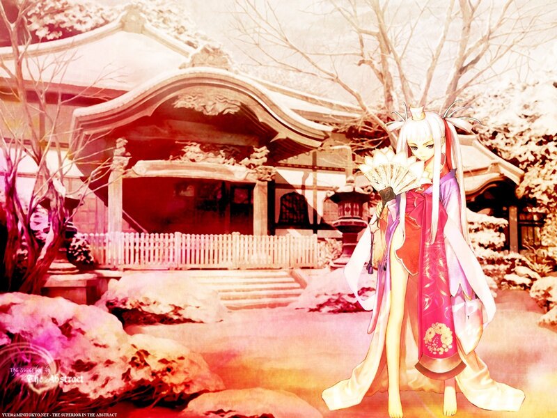 Anime girl in traditional dress