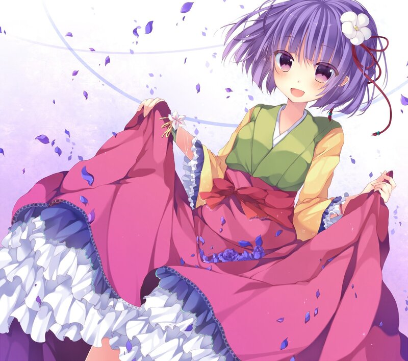anime girl in traditional dress
