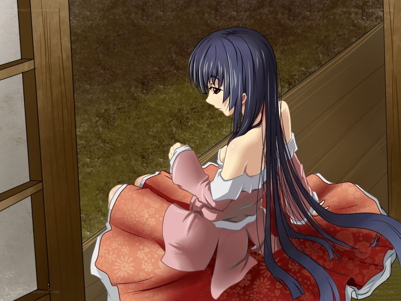 anime girl in traditional dress