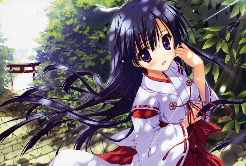anime girl in traditional dress