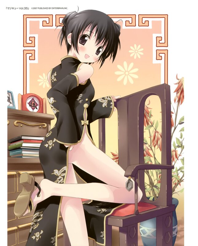 Anime girl in traditional dress