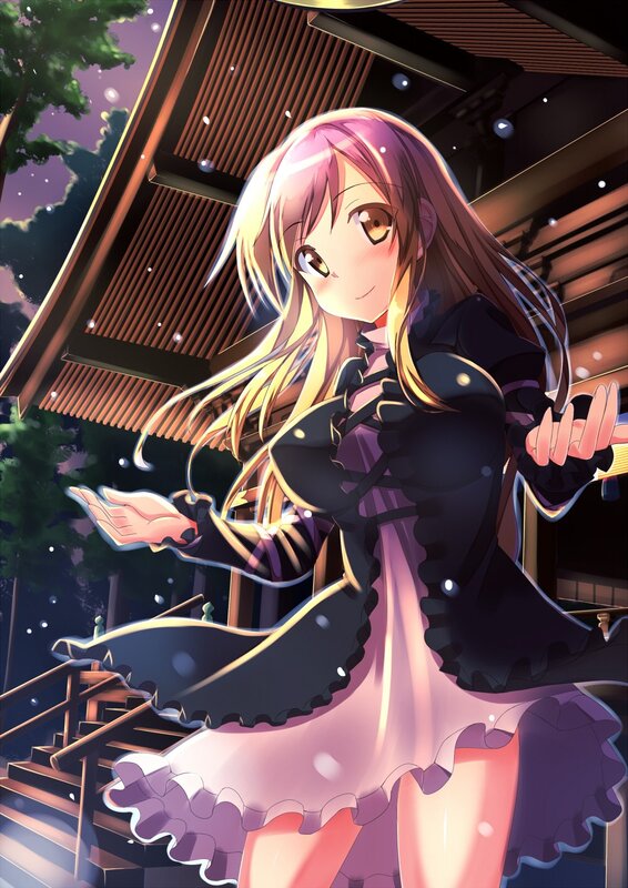 Anime girl in traditional dress