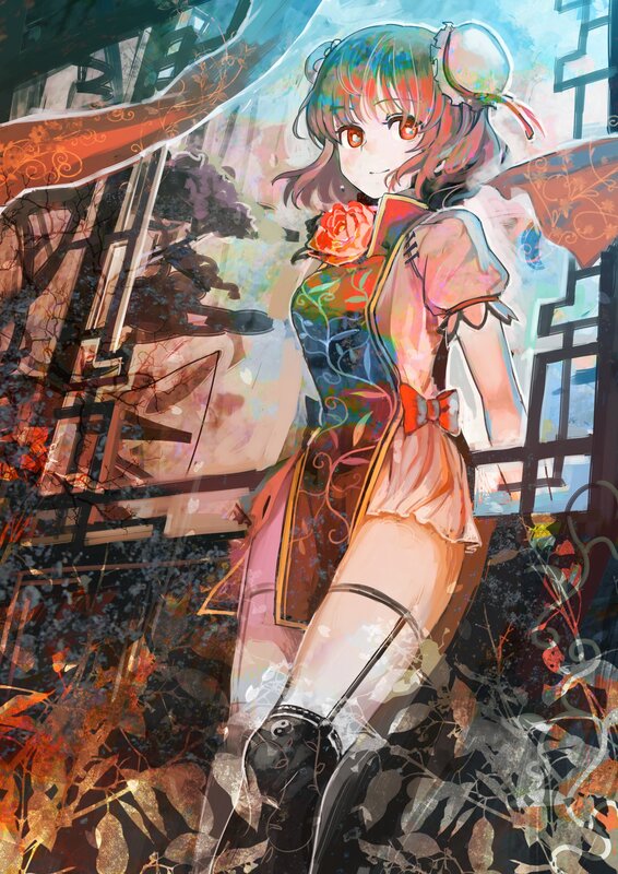 anime girl in traditional dress