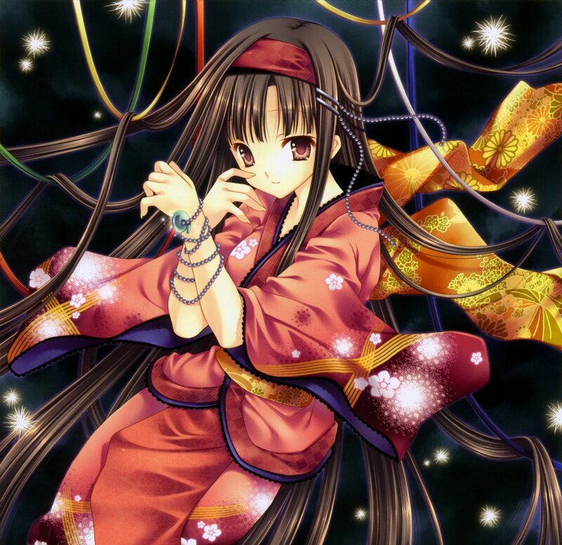 anime girl in traditional dress