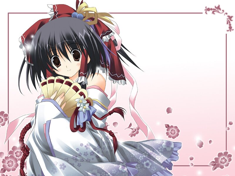 anime girl in traditional dress