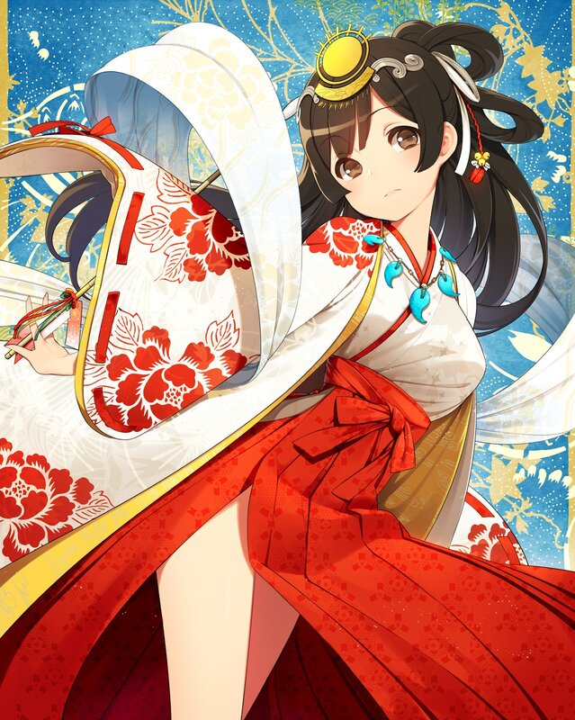 anime girl in traditional dress