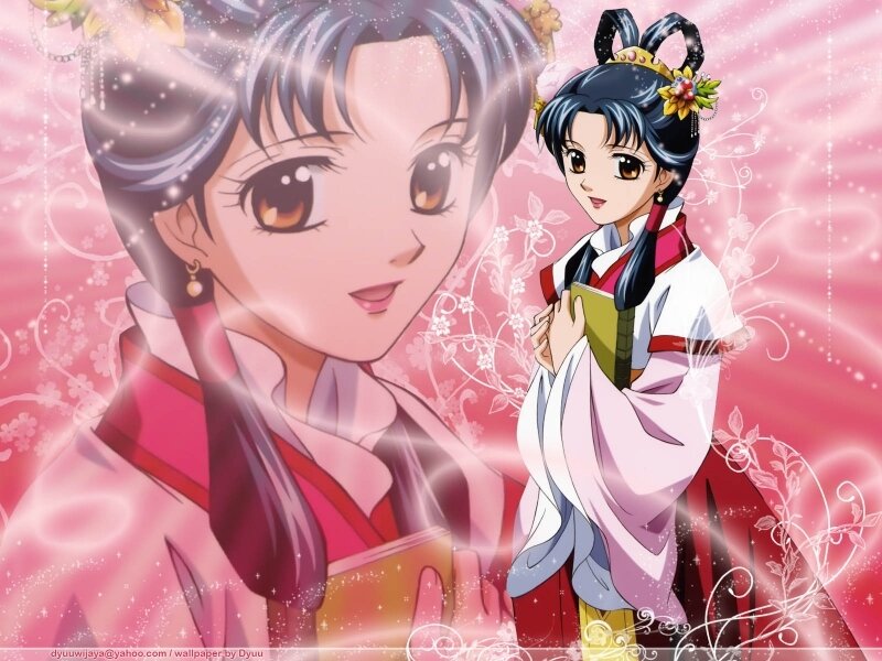 Anime girl in traditional dress