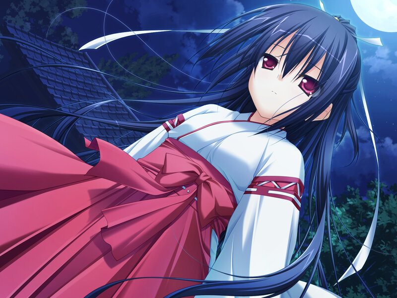Anime Girl in Traditional Dress — Blue