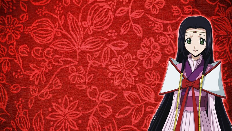 Anime Girl in Traditional Dress — Red, Calm