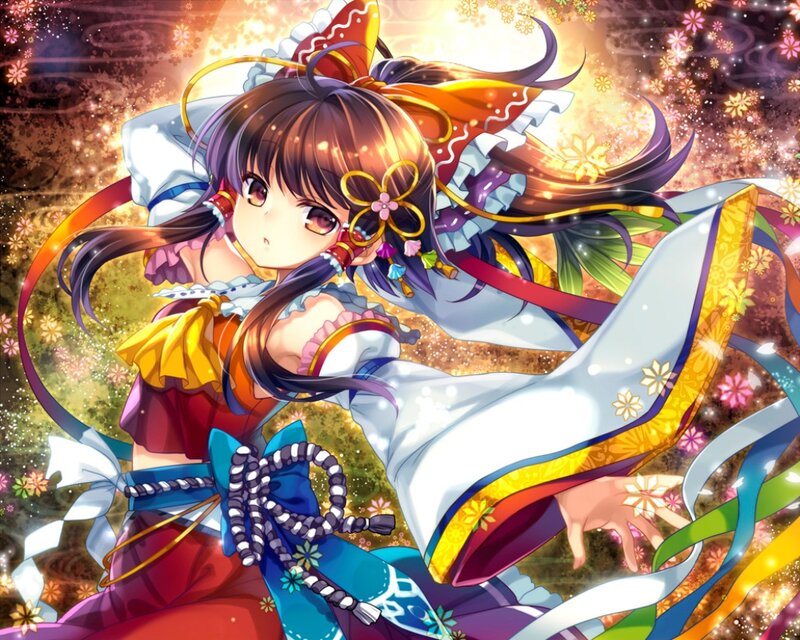 Anime Girl in Traditional Dress — White, Festive