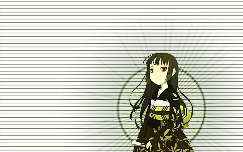anime girl in traditional kimono