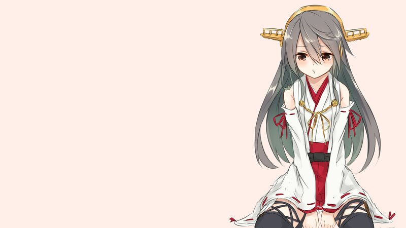 Anime Girl in Traditional Outfit — White, Calm
