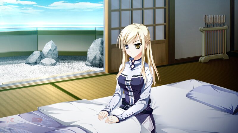 anime girl in traditional room