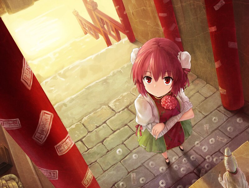 anime girl in traditional setting