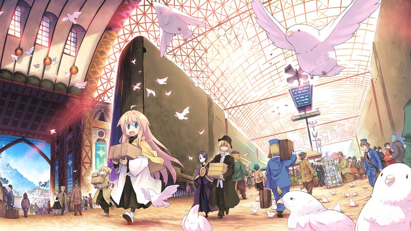 Anime Girl in Train Station
