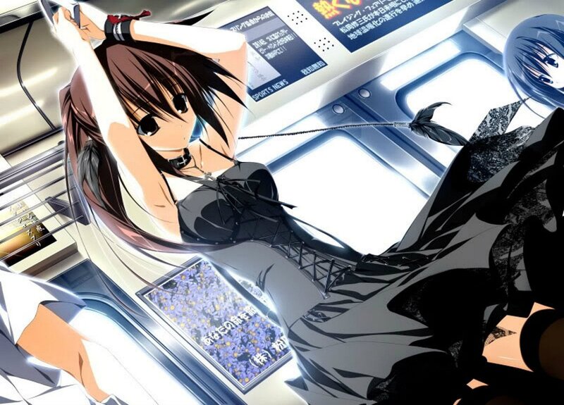 Anime Girl in Train