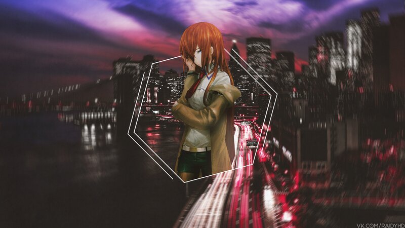 Anime Girl in Trench Coat — Purple, Dramatic