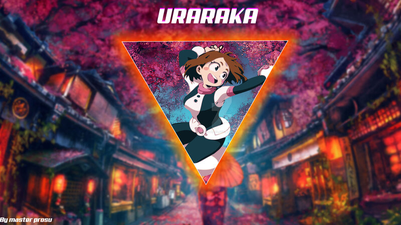 Anime Girl in Triangle — Pink, Vibrant