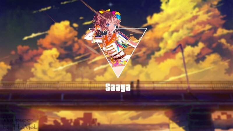 Anime Girl in Triangle — Yellow, Dramatic