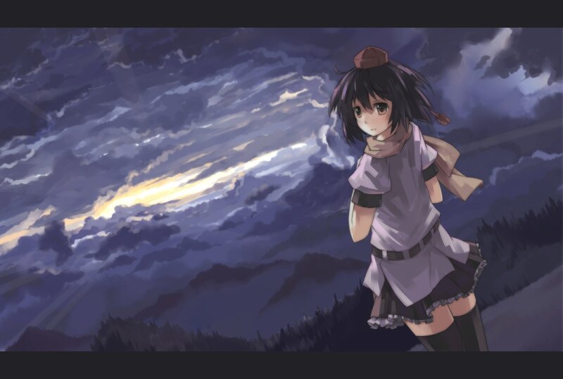 anime girl in twilight