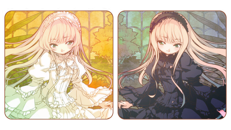 Anime Girl in Two Dresses