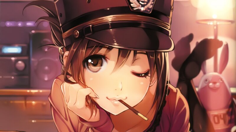 anime girl in uniform