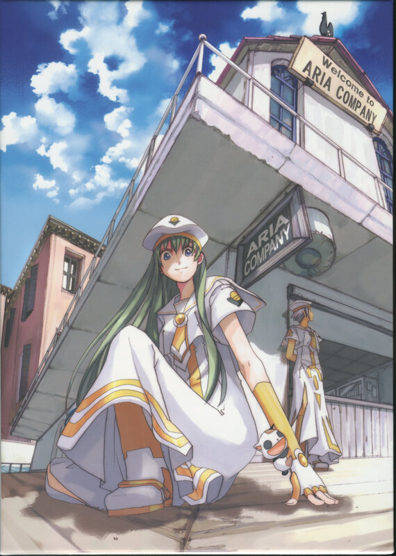 Anime girl in uniform at Aria Company