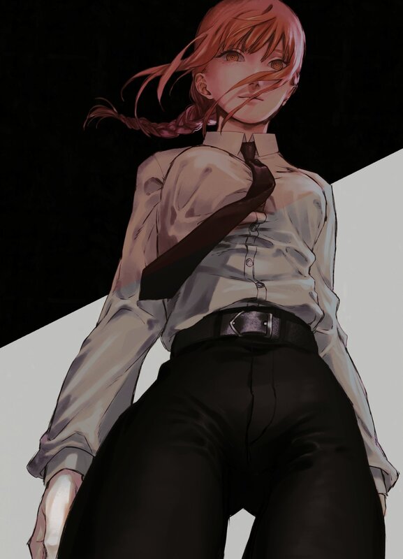 Anime Girl in Uniform — Black, Dramatic, Manga, Braided Hair
