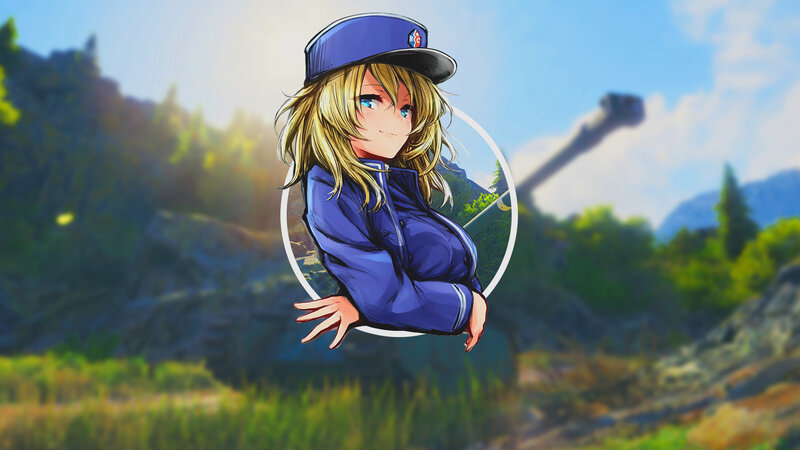 Anime Girl in Uniform — Blue, Serene, Afternoon, Digital Art